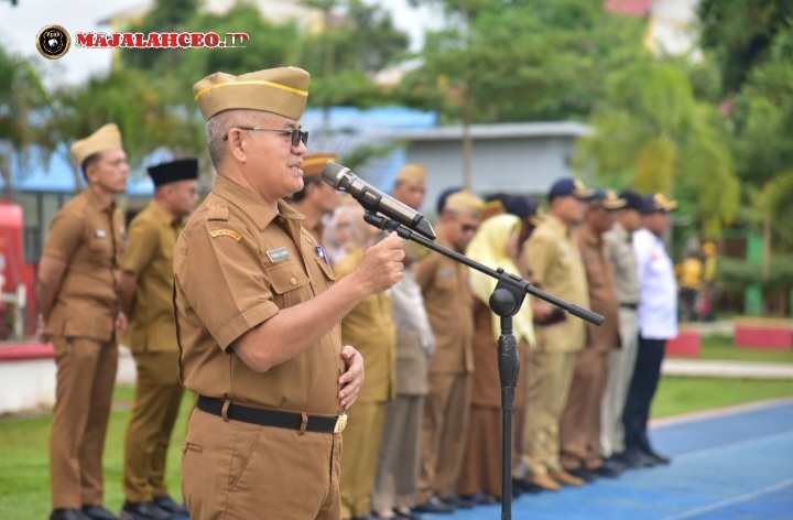 Apel gabungan ini turut dihadiri oleh para Asisten di lingkungan Sekretariat Daerah Kabupaten Tapteng (Dok-Poto)