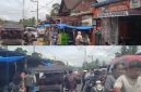 Jalan lintas pasar sibabangun merupakan area yang selalu macet akibat dari aktivitas penjual sayuran dan lain-lain yang berjualan hampir ke bahu jalan (Dok-Poto)
