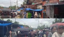 Jalan lintas pasar sibabangun merupakan area yang selalu macet akibat dari aktivitas penjual sayuran dan lain-lain yang berjualan hampir ke bahu jalan (Dok-Poto)