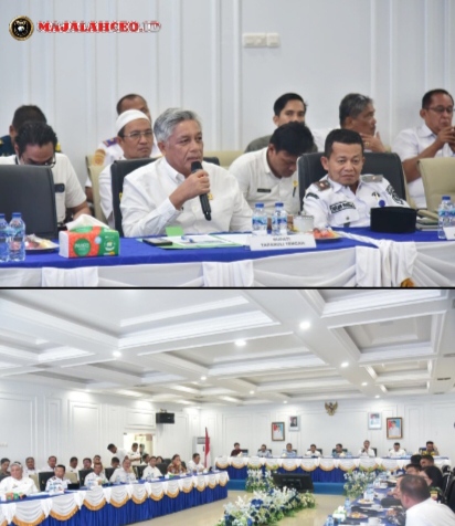 Rapat Koordinasi (Rakor) bersama Anggota Komisi V DPR RI, H. Muhammad Lokot Nasution, ST, di Aula Nusantara I Kantor Wali Kota Sibolga (Dok-Poto)
