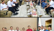 Masinton Pasaribu, SH., MH., pada Rabu, 5 Agustus 2026, menerima kunjungan silaturahmi sekaligus audiensi dari Manager PLN UP3 Sibolga, Bachtiar, beserta rombongan di Ruang Kerja Bupati Tapanuli Tengah (Dok-Poto)