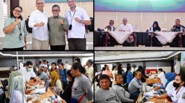 Masinton Pasaribu, SH., MH., bersama Anggota Komisi IX DPR RI, Dr. Sihar P. Sitorus, BSBS., M.B.A., menghadiri kegiatan Sosialisasi Budaya Mutu dan Keselamatan Pasien di Fasilitas Pelayanan Kesehatan (Dok-Poto)