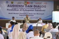 WABUP SUKABUMI BERSAMA WAMENDIKDASMEN RI PERKUAT SINERGI PENINGKATAN MUTU PENDIDIKAN(Dok-Foto)