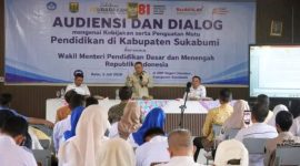 WABUP SUKABUMI BERSAMA WAMENDIKDASMEN RI PERKUAT SINERGI PENINGKATAN MUTU PENDIDIKAN(Dok-Foto)