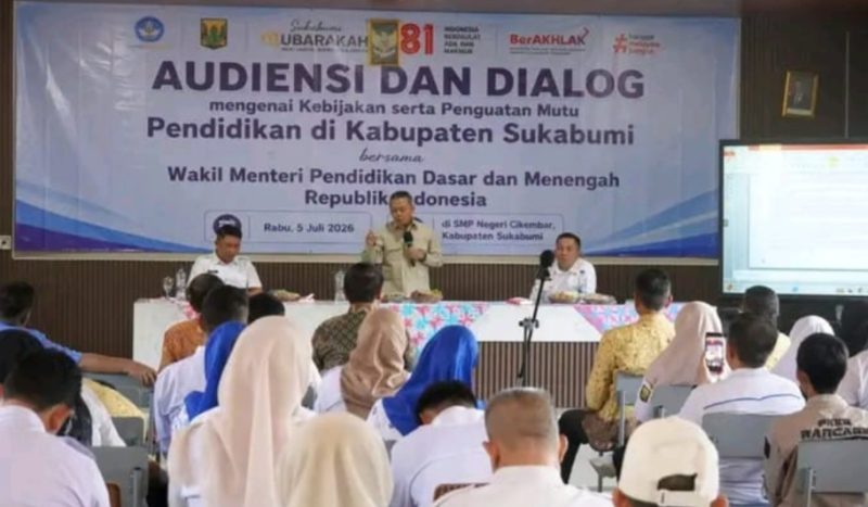 WABUP SUKABUMI BERSAMA WAMENDIKDASMEN RI PERKUAT SINERGI PENINGKATAN MUTU PENDIDIKAN(Dok-Foto)