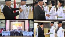Wakil Bupati Tapanuli Tengah, Mahmud Efendi secara resmi mengukuhkan Pasukan Pengibar Bendera Pusaka (Paskibraka) tingkat Kabupaten Tapanuli Tengah (Dok-Poto)