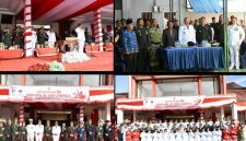 Upacara Penurunan Bendera Merah Putih dalam rangka memperingati Hari Ulang Tahun (HUT) ke-81 Republik Indonesia Tahun 2026 tingkat Kabupaten Tapanuli Tengah sukses digelar di Lapangan GOR Pandan (Dok-Poto)