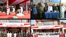 Upacara Penurunan Bendera Merah Putih dalam rangka memperingati Hari Ulang Tahun (HUT) ke-81 Republik Indonesia Tahun 2026 tingkat Kabupaten Tapanuli Tengah sukses digelar di Lapangan GOR Pandan (Dok-Poto)