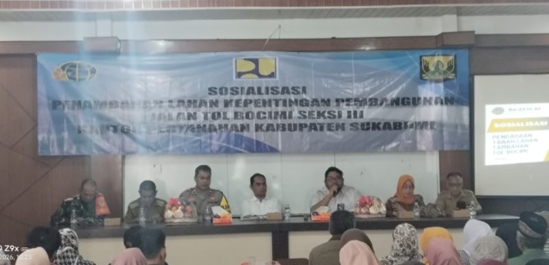 BPN Kabupaten Sukabumi Gelar Sosialisasi Tahap Pelaksanaan Pengadaan Lahan Tol Baru. (Dok - Foto)