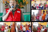 PMI Jakarta Utara menyalurkan bantuan paket sembako kepada masyarakat terdampak bencana di Kelurahan Bonalumban, Kecamatan Tukka (Dok-Poto)