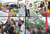 Sejumlah bahan pangan utama yang dijajakan meliputi beras, minyak goreng, telur, gula, serta bawang merah (Dok-Poto)