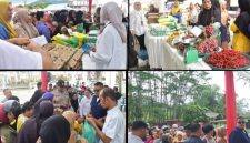 Sejumlah bahan pangan utama yang dijajakan meliputi beras, minyak goreng, telur, gula, serta bawang merah (Dok-Poto)
