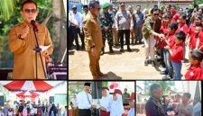 Masinton Pasaribu, S.H., M.H., bersama jajaran Pemerintah Kabupaten (Pemkab) Tapteng menggelar kegiatan berbagi kasih bersama anak-anak Panti Asuhan Sion di Desa Aek Horsik, Kecamatan Badiri (Dok-Poto)