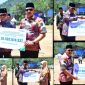 Bupati Masinton Pasaribu, SH, MH didampingi Wakil Bupati Tapanuli Tengah Mahmud Efendi dan Kepala Kantor BPJS Ketenagakerjaan Cabang Sibolga-Tapteng, Faisal Yusuf menyerahkan jaminan sosial ketenagakerjaan kepada masyarakat sebesar Rp. 264.628.390 (Dok-Poto)