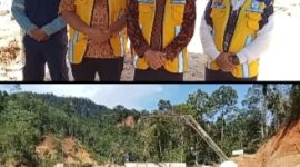 Proyek pembangunan pengendali banjir di Kelurahan Hutanabolon, Kecamatan Tukka, Kabupaten Tapteng yang pengerjaannya terus dikebut (Dok-Poto)