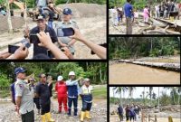 Masinton Pasaribu, S.H., M.H., bersama Wakil Bupati Tapanuli Tengah Mahmud Efendi, S.H, , pada Jumat, 11 September 2026 turun langsung meninjau kondisi wilayah yang terdampak banjir akibat jebolnya tanggul di Kelurahan Hutanabolon, Kecamatan Tukka (Dok-Poto)