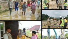 Wakil Bupati Tapteng Mahmud Efendi, SH turun langsung ke lapangan untuk meninjau penanganan Sungai Badiri di Desa Lubuk Ampolu (Dok-Poto)