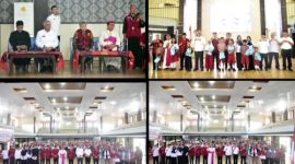 Drs. Binsar TH Sitanggang, M.SP., pada Rabu, 16 September 2026 menghadiri kegiatan Pendampingan Psikososial bagi Anak Penyintas Pascabencana Banjir dan Longsor Tapanuli Tengah di Gedung Serbaguna Pandan (Dok-Poto)