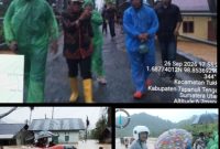 Masinton Pasaribu, SH, MH langsung turun ke lapangan . meninjau ke lokasi terdampak luapan sungai di jembatan Sigotom Kelurahan Tukka, Lingkungan II /Sigotom (Dok-Poto)