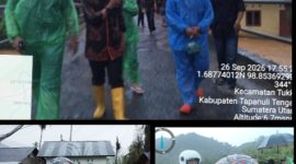 Masinton Pasaribu, SH, MH langsung turun ke lapangan . meninjau ke lokasi terdampak luapan sungai di jembatan Sigotom Kelurahan Tukka, Lingkungan II /Sigotom (Dok-Poto)