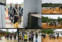Bupati Tapanuli Tengah, Masinton Pasaribu, SH., MH., turun langsung ke lapangan untuk meninjau kondisi terkini pembangunan 120 unit Huntara di Kelurahan Bonalumban, Kecamatan Tukka (Dok-Poto)