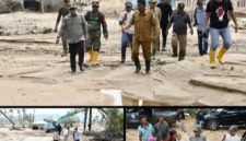 Masinton Pasaribu, SH, MH, meninjau langsung lokasi kegiatan pemulihan bencana dan penanganan Sungai Aek Saili (Dok-Poto)