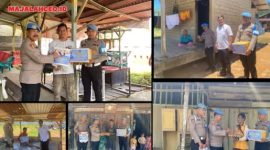 Seksi Propam Polres Tapanuli Tengah menggelar aksi bakti sosial dengan menyalurkan bantuan sembako kepada warga kurang mampu di Kabupaten Tapanuli Tengah (Dok-Poto)