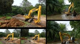 Bupati Tapanuli Tengah menepati janjinya dengan mengarahkan 2 unit alat berat jenis ekskavator ke lokasi pada Selasa, 6 Oktober 2026 untuk melakukan normalisasi sungai (Dok-Poto)