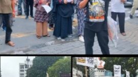 kembali melanjutkan aksinya di depan Kantor Wali Kota Medan dan DPRD Sumatera Utara (Dok-Poto)