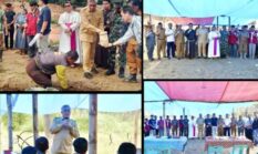 Sekdakab Tapanuli Tengah Letakan Batu Pertama Pembangunan 22 Unit Hunian Tetap dan 1 Unit Gereja Bantuan Caritas Indonesia di Kelurahan Tukka