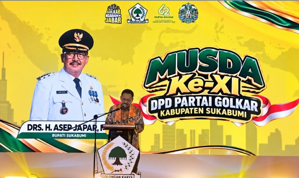 Asep Japar Pimpin Golkar Kabupaten Sukabumi 2026–2031, Mundurnya Budi Azhar Buka Jalan Aklamasi.(Dok - Foto)