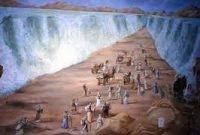 Mukjizat Laut Merah: Allah memberikan mukjizat melalui Musa untuk membelah laut menjadi dua, menciptakan jalan kering di tengah air yang menjulang sebagai dinding. (Dok-Foto Ilustrasi)