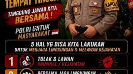 Kapolsek Cikalong Wetan, AKP Deden Indrajaya, menyampaikan pesan Kamtibmas, ( Dok - Foto ).