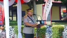 Wakapolda Jawa Barat Brigjen Pol. Adi Vivid Agustiadi Bachtiar S.I.K., M.Hum., M.S.M saat membacakan amanat Kalemdiklat Polri dalam Upacara Pembukaan Diktukba SPKT TA 2026., ( Dok - Foto )