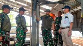 Dansatgas Citarum Harum 2026 Kol Inf Yanto Kusno Hendarto, S.H.,saat pengecekan terhadap IPAL Pabrik, ( Dok - Foto )