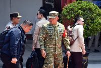 Pangdam IV/Diponegoro Mayjen TNI Achiruddin, S.E., M.Han., selaku Panglima Komando Tugas Gabungan Terpadu (Pangkogasgabpad) PAM VVIP Presiden RI Jenderal TNI (HOR) (Purn.) H. Prabowo Subianto resmikan hasil revitalisasi tahap pertama Stasiun Semarang Tawang,( Dok - Foto )