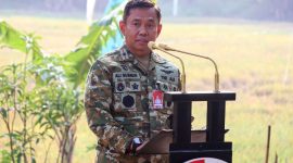 Komandan Lanud Halim Perdanakusuma, Marsma TNI Ali Gusman, S.T., M.M., menegaskan bahwa ketahanan pangan merupakan bagian dari ketahanan nasional yang memerlukan kolaborasi seluruh pemangku kepentingan,( Dok - Foto )