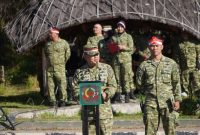Danrem 062/Tn Kolonel Inf Dadi Sutandi, S.E., M.M., memimpin kegiatan Kirab Bendera Merah Putih sepanjang 1 kilometer serta 1000 Bendera di kawasan Gunung Papandayan, Ds. Karamat Wangi, Kec. Cisurupan, Kab. Garut, Selasa (18/08/2026),( Dok - Foto )