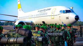 Lanud Halim Perdanakusuma kembali menunjukkan dukungannya terhadap upaya penanggulangan kebakaran hutan dan lahan (karhutla) dengan mendukung proses mobilisasi pasukan TNI menuju wilayah Kalimantan, Senin (24/8/2026), ( Dok - Foto )