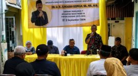 Anggota DPRD Kota Bandung, Ir. H. Juniarso Ridwan, S.H., M.H., M.Si, melaksanakan kegiatan Reses Masa Sidang di Bale Sawala, Jalan Citepus III, Kelurahan Pajajaran, Kecamatan Cicendo, Kota Bandung, Selasa (2/9/2026),( Dok - Foto )