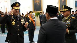 Presiden Republik Indonesia, Prabowo Subianto, resmi melantik Jenderal Polisi Suyudi Ario Seto sebagai Kepala Kepolisian Negara Republik Indonesia (Kapolri) yang baru di Istana Negara, Jakarta, pada Kamis (01/10/2026),( Dok - Foto )