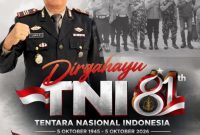 Kapolsek Ciwidey AKP Joko Prihatin mengucapkan selamat Hari Ulang Tahun TNI Ke 81 Tahun 2026,( Dok - Foto )