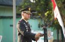Komandan Korem 062/Tn Kolonel Inf Dadi Sutandi S.E., M.M., selaku Inspektur Upacara (Irup) memimpin Upacara Peringatan HUT Ke 81 TNI tahun 2026, bertempat di lapang upacara Makorem 062/Tn, Senin (5/10/26),( Dok - Foto )