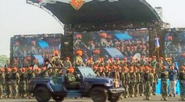 Kepala Staf Angkatan Udara (Kasau) Marsekal TNI M. Tonny Harjono, S.E., M.M., bertindak sebagai Inspektur Upacara dalam peringatan Hari Ulang Tahun (HUT) ke-79 Korps Pasukan Gerak Cepat (Korpasgat) TNI Angkatan Udara, Sabtu (17/10/2026),( Dok - Foto )