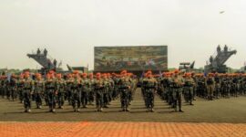 Lima pimpinan TNI-Polri di angkat sebagai Warga Kehormatan Komando Pasukan Gerak Cepat (Korpasgat) di Mako Korpasgat, Bandung, Senin (26/10/2026),( Dok - Foto )