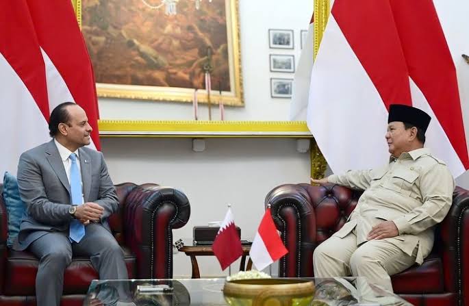 Presiden RI, Istana Merdeka, pertemuan antara Presiden Prabowo dan Wakil PM Qatar itu berlangsung tertutup. (Dok-Foto)