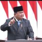 Presiden Prabowo saat menyoroti pentingnya membangun generasi muda yang mandiri, inovatif, dan berani mengambil risiko demi memperkuat ekonomi nasional. (Dok-Foto)